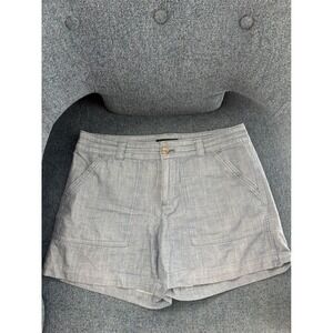 Banana Republic Womens Blue Chambray Cotton Utility Patch Pocket Shorts Size 6